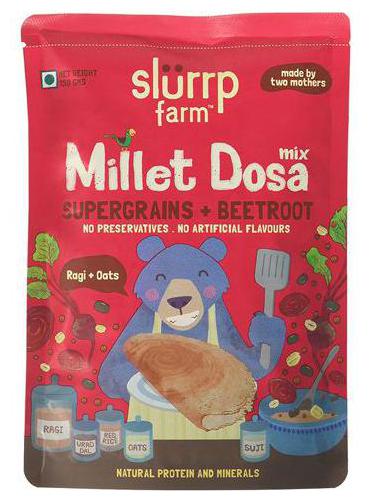 

Slurrp Farm Millet Dosa Mix - Supergrains Beetroot 150 g