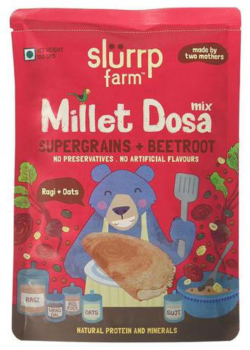 

Slurrp Farm Millet Dosa Mix - Supergrains Beetroot 150 g