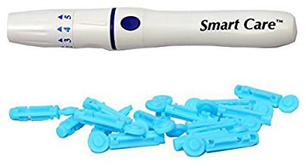 

Smart Care Blood Lancet Pen with Smart Care Lancet Needle 30G 100 pcs Per Pack