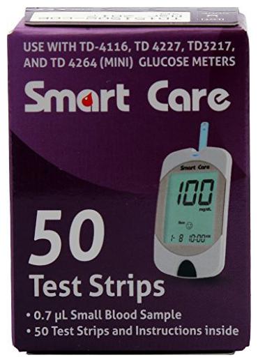 

Smart Care Blood Glucose Test Strips for Use with Smart Care Meter - 50 Strips
