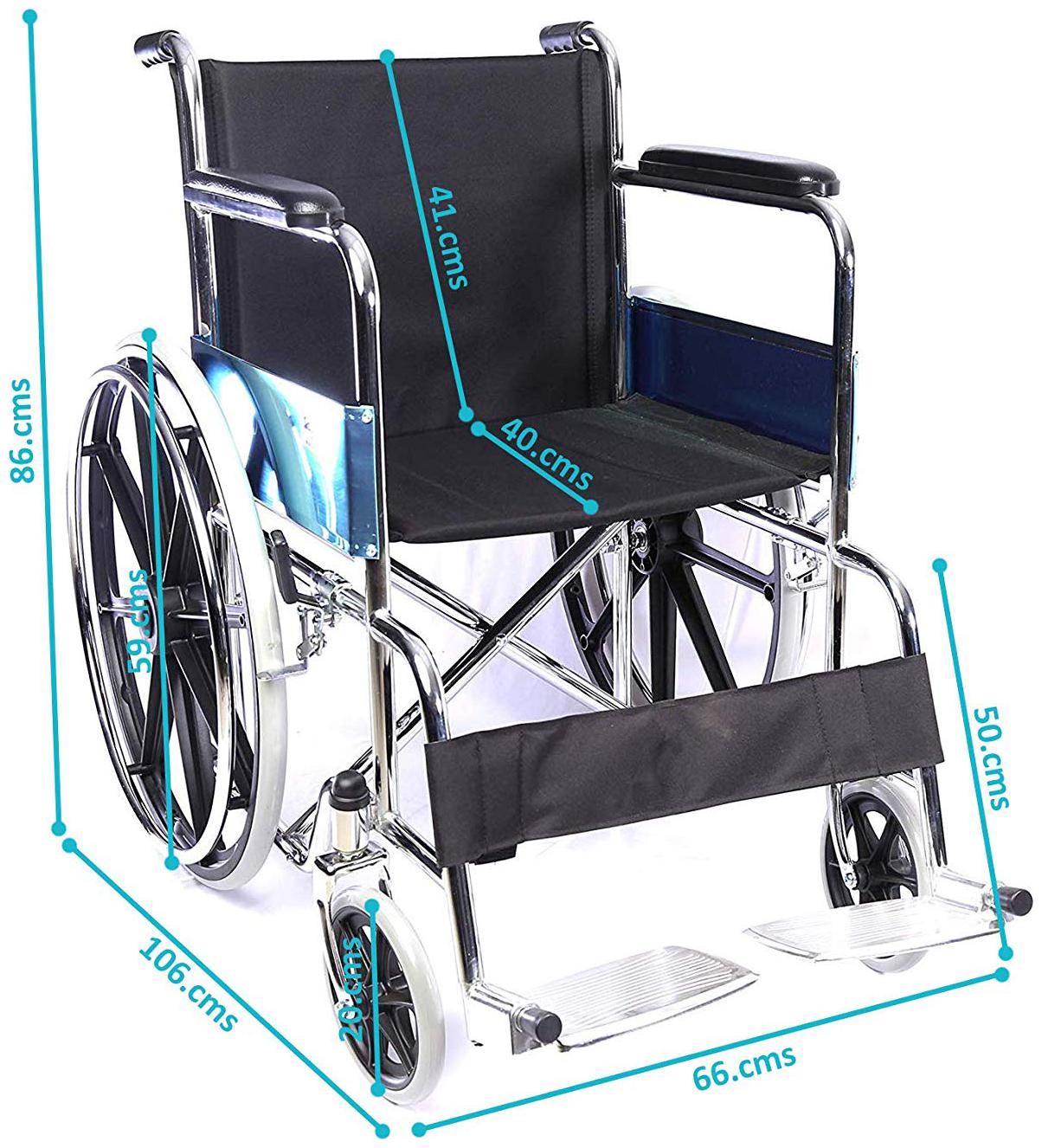

Smart Care Lightweight Durable Wheelchair - Lightweight Portable Wheelchair - Comfortable Manual Wheelchair - SC809B