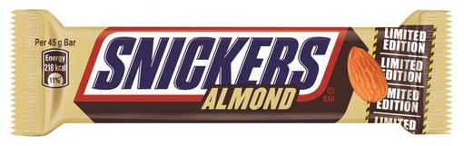 

Snickers Almonds Chocolate 45 g