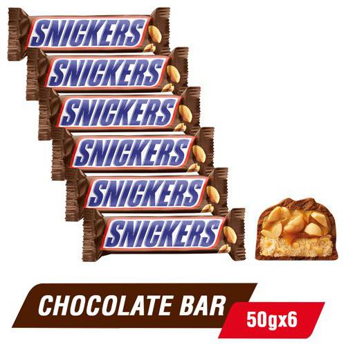 

Snickers Chocolate Bar 50 g (Pack of 6)