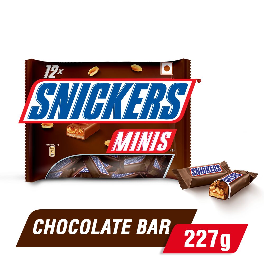 Snickers Peanut filled Chocolate Miniatures, 227g Pouch (12 pcs.)