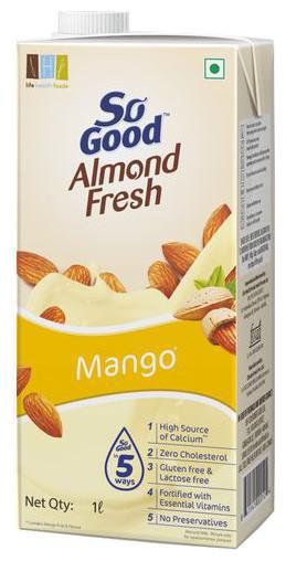 

So Good Almond Fresh Milk - Mango Flavour 1 L