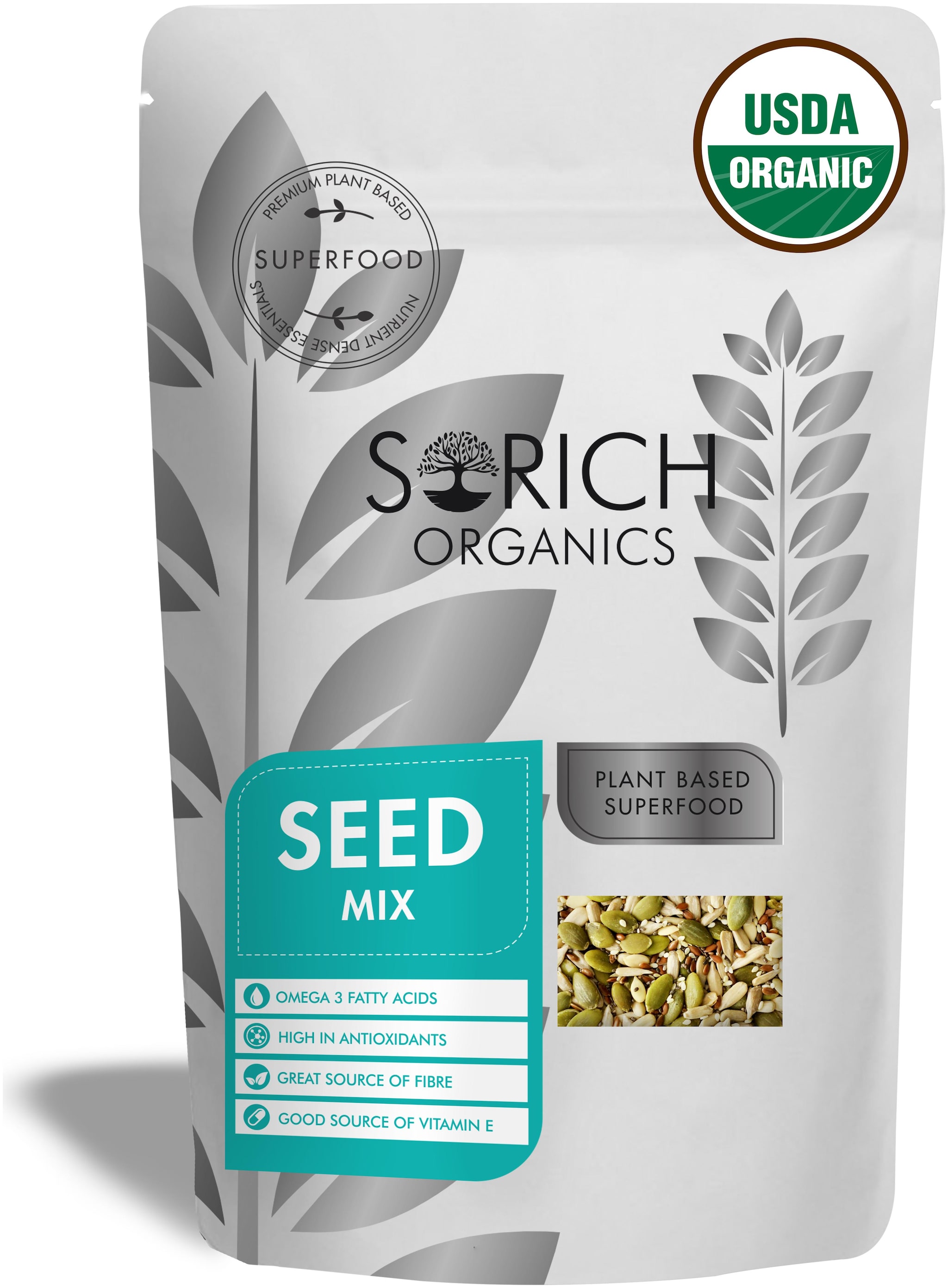 

Sorich Organics USDA Certified Organic5-in-1 Superfood Seeds Mix - 200 Gm