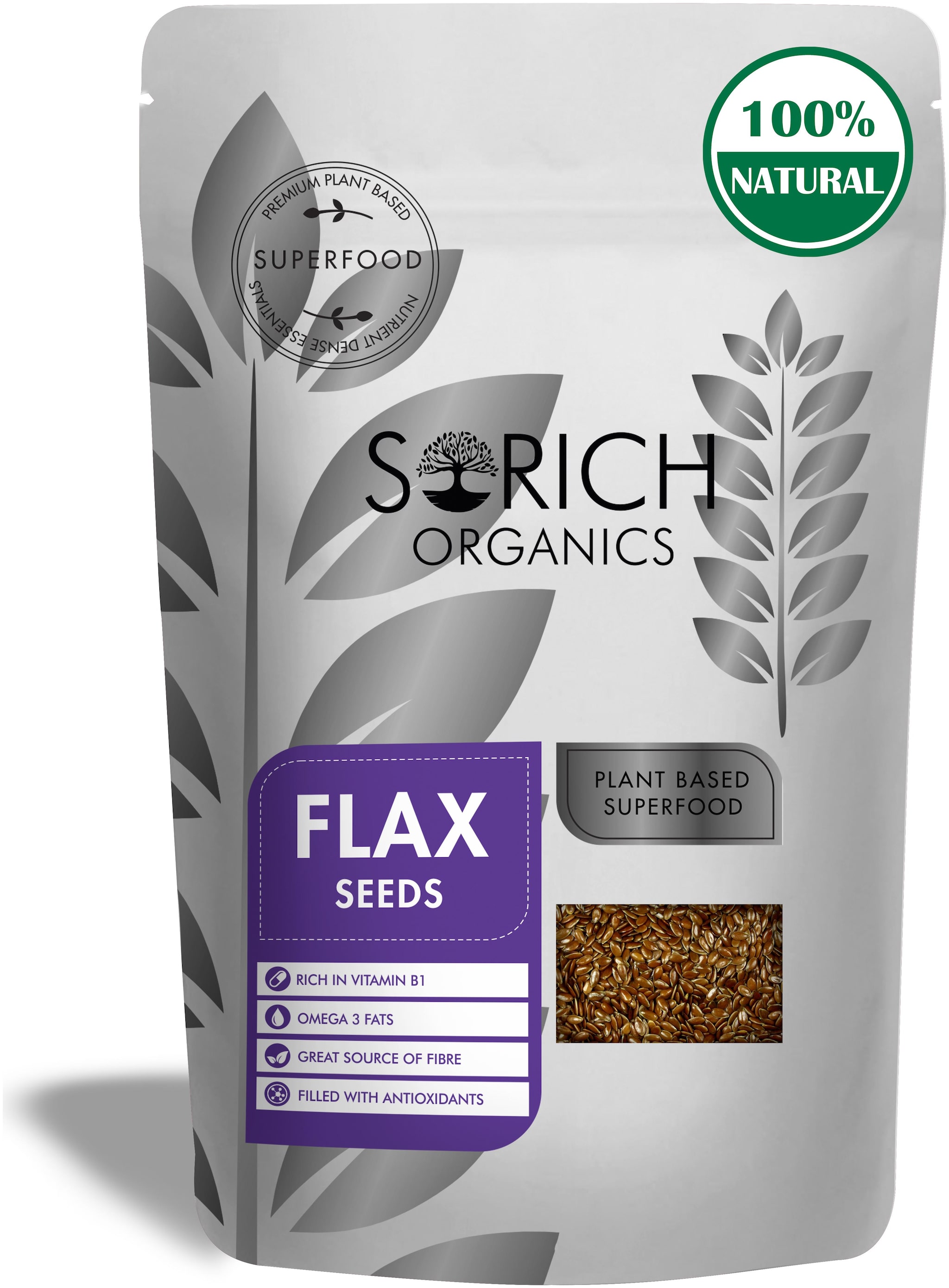 

Sorich Organics flax Seeds Fibre and Omega-3 Rich Superfood - 400 g