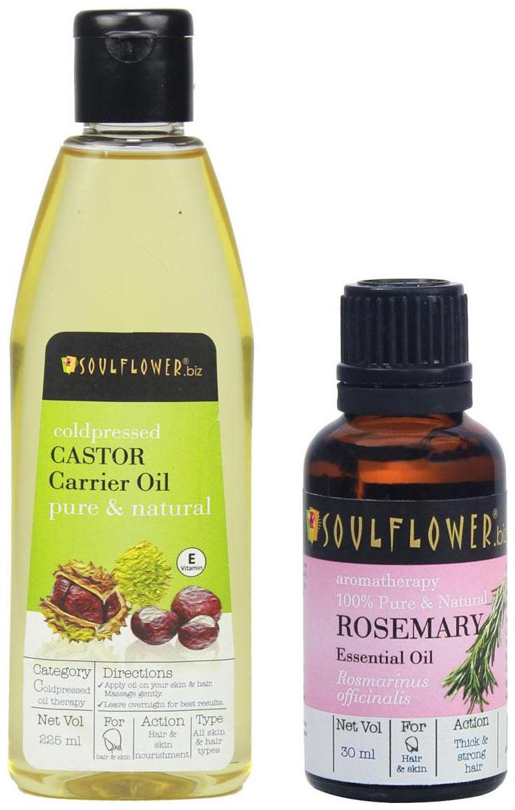 

Soulflower Castor Carrier Oil (225 ml) And Rosemary Essential Oil (30 ml)