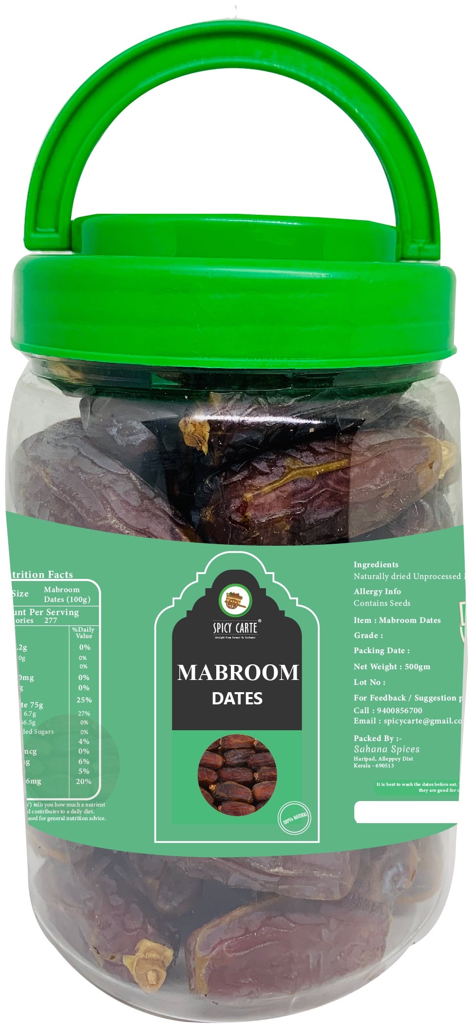 

Spicy Carte Premium Mabroom Dates 500g