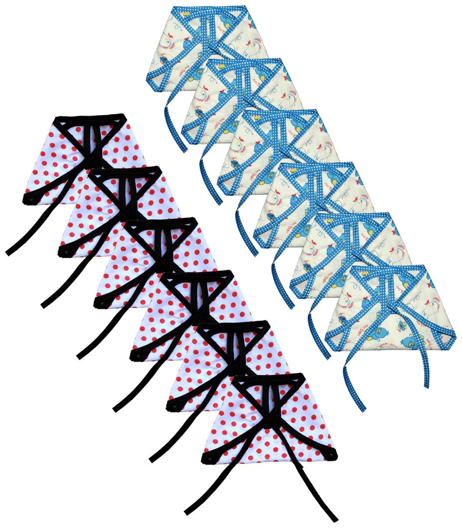 

Srim Cotton Nappy With Double Layer Fabric Langot For New Born Multi Color (Pack of 12)