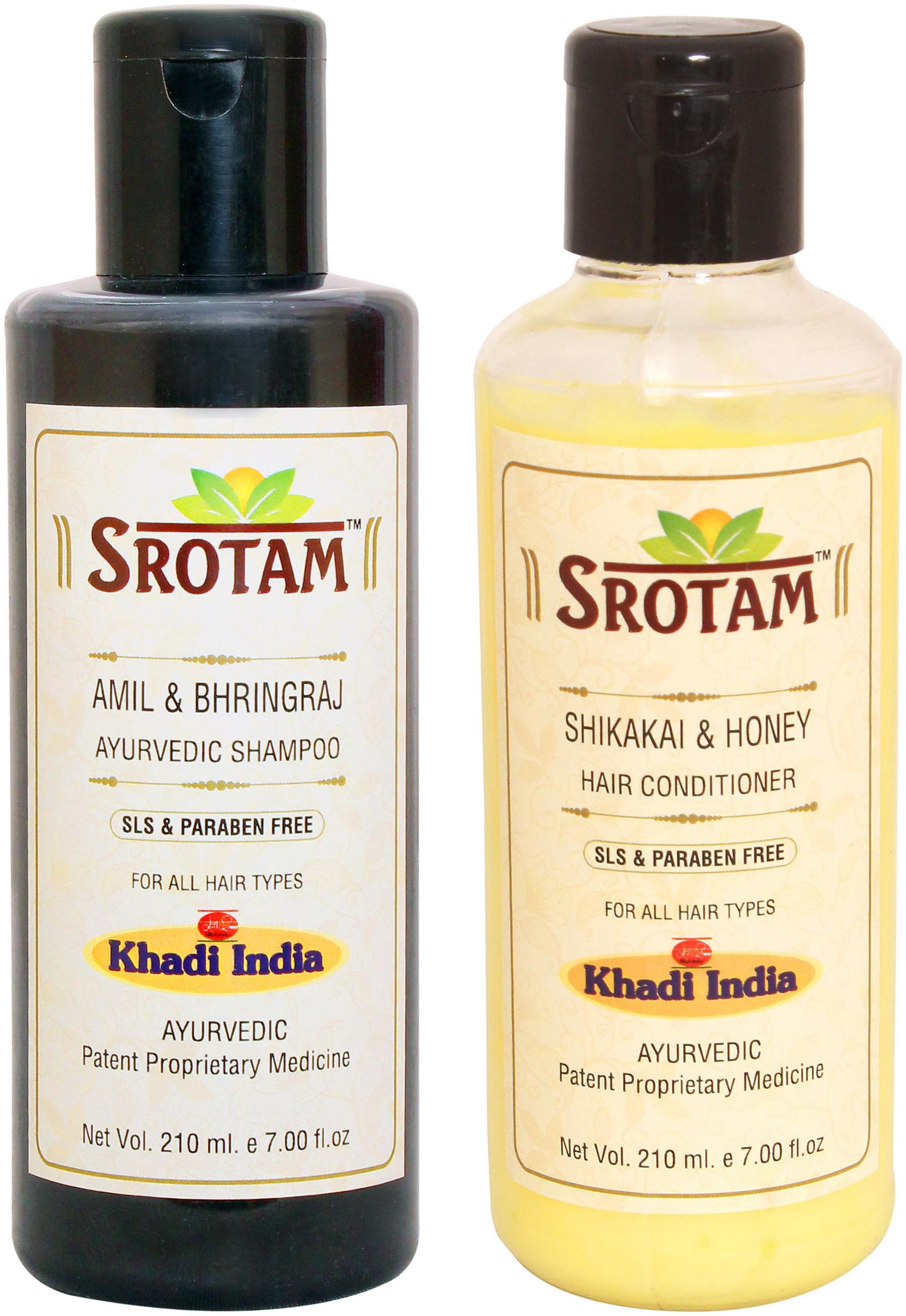 

Srotam Amla Bhringraj Shampoo SLS-Paraben Free 210 ml Shikakai Honey Conditioner Sls-paraben Free 210 ml
