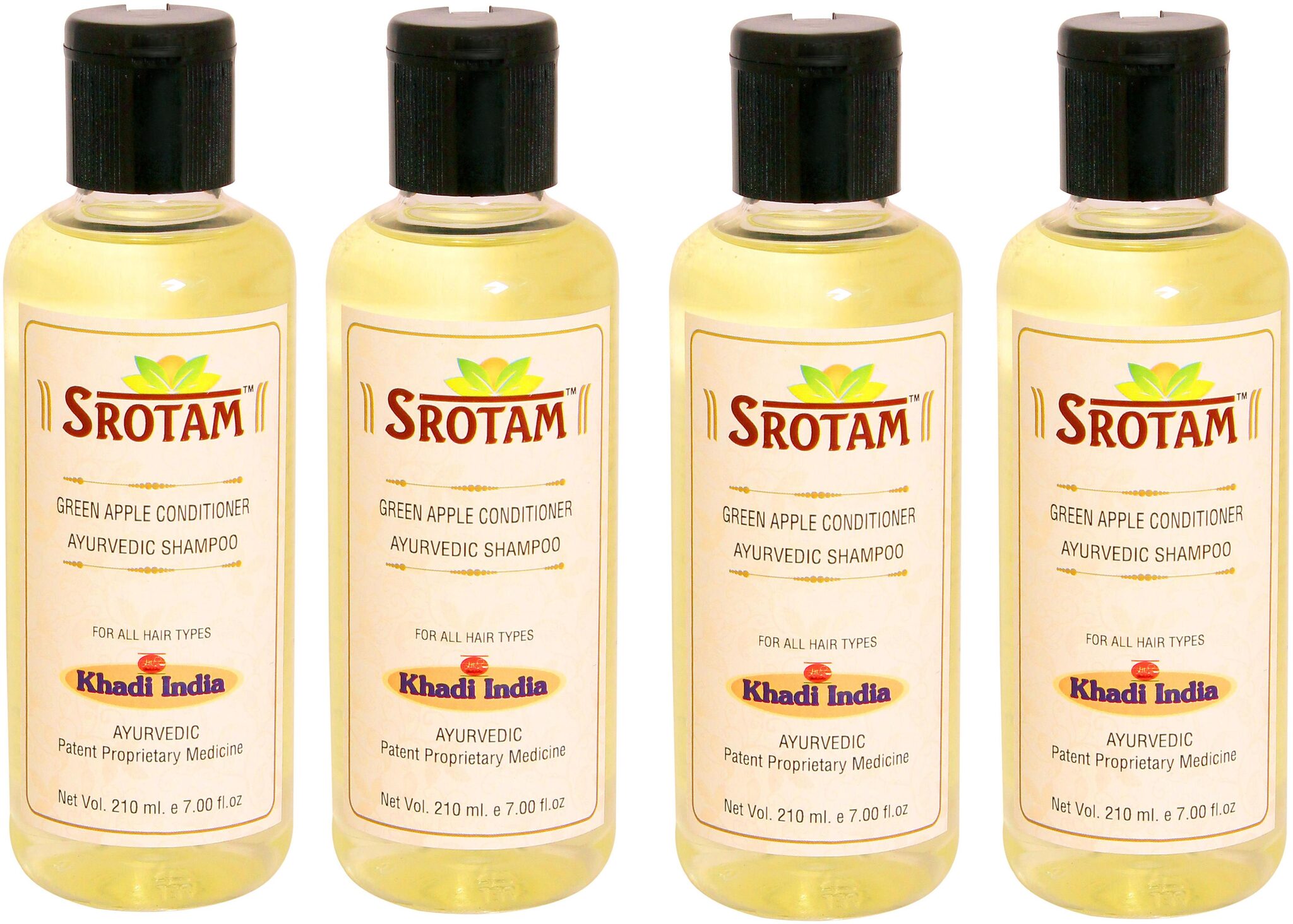 

Srotam Green Apple Conditioner Shampoo (Pack of 4 ) 840 ml