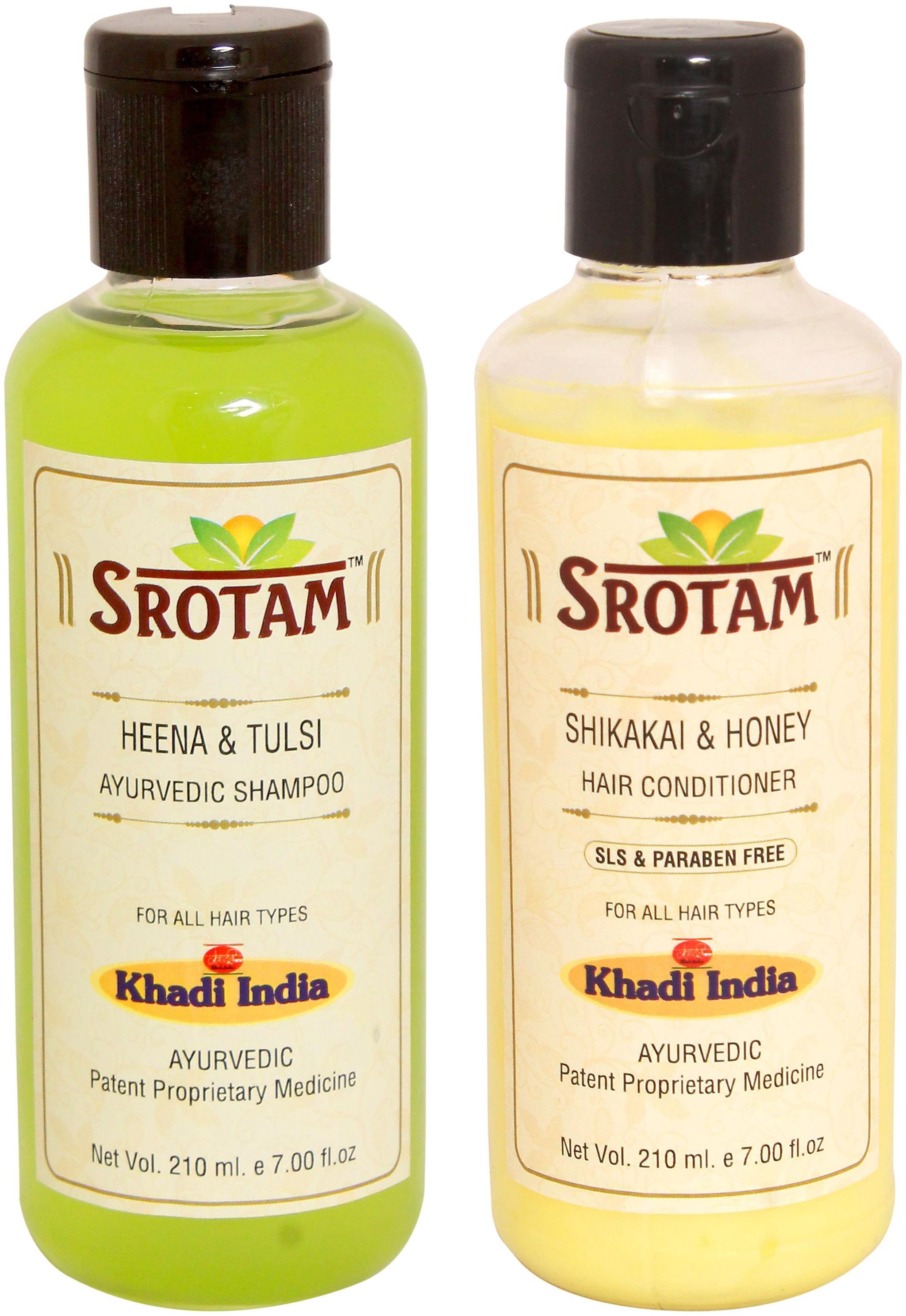

Srotam Heena Tulsi Shampoo 210 ml Shikakai Honey Conditioner Sls-paraben Free 210 ml