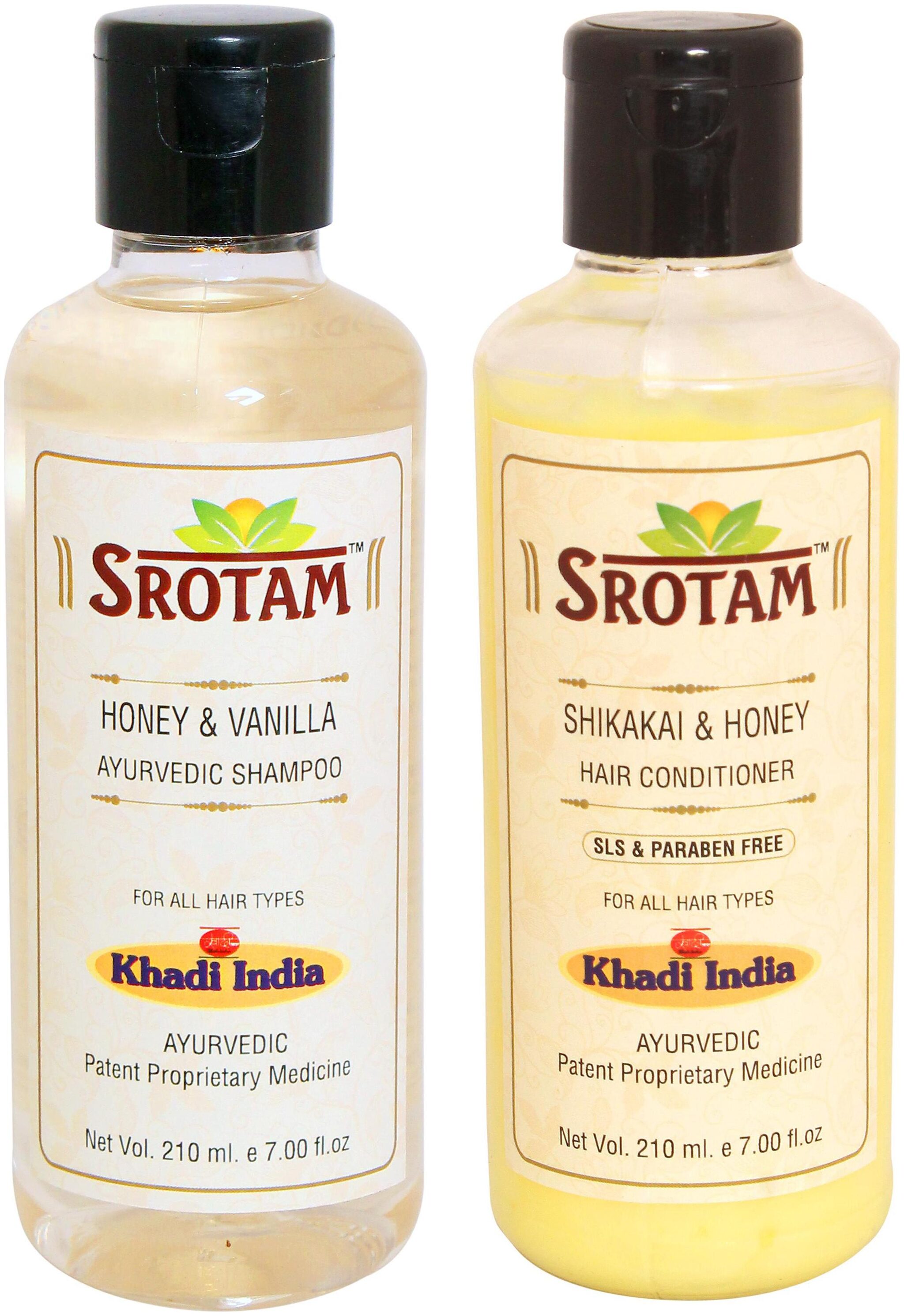 

Srotam Honey Vanilla Shampoo 210 ml Shikakai Honey Conditioner Sls-paraben Free 210 ml