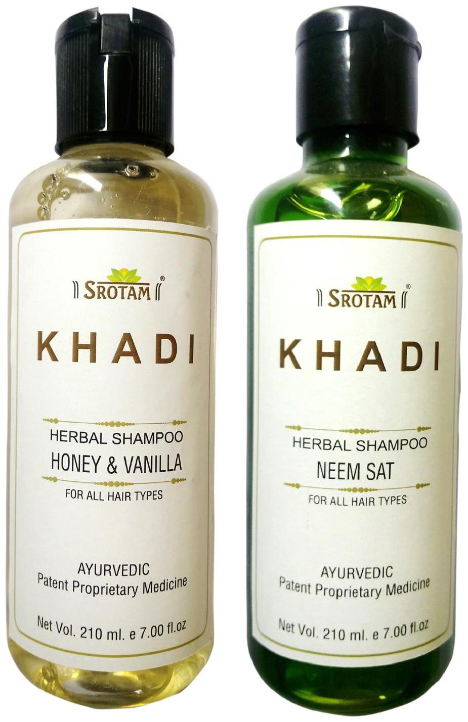

Srotam Khadi Herbal Honey Vanilla And Neem Sat Shampoo 210 ml( Pack Of 2 )
