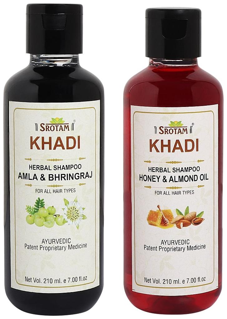 

Srotam Khadi Amla Bhirngraj and Honey Almond Oil Shampoo 210ml (Pack of 2)