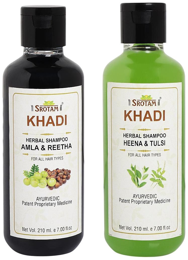 

Srotam Khadi Amla Reetha and Hina Tulsi Shampoo 210ml (Pack of 2)