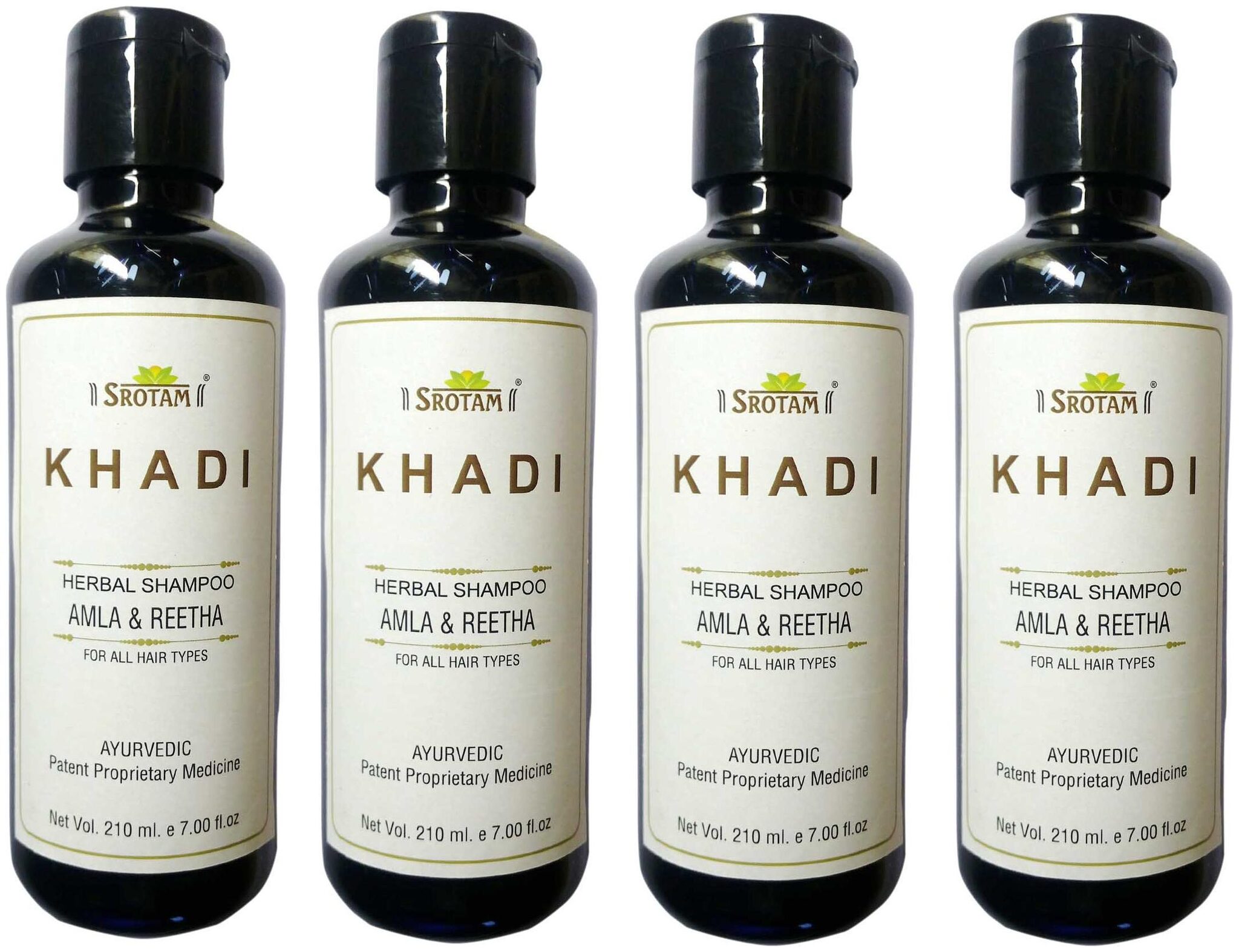 

Srotam KHADI HERBAL AMLA REETHA SHAMPOO 210 ml(Pack of 4)