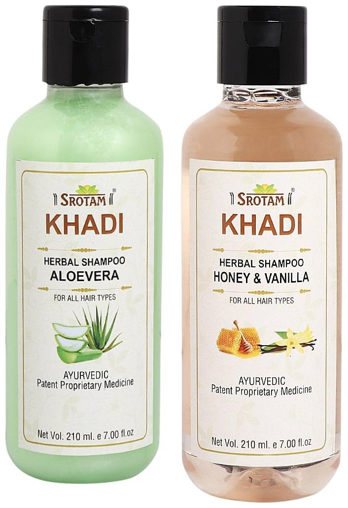 

Srotam Khadi Aloevera and Honey Vanilla Shampoo 210ml (Pack of 2)
