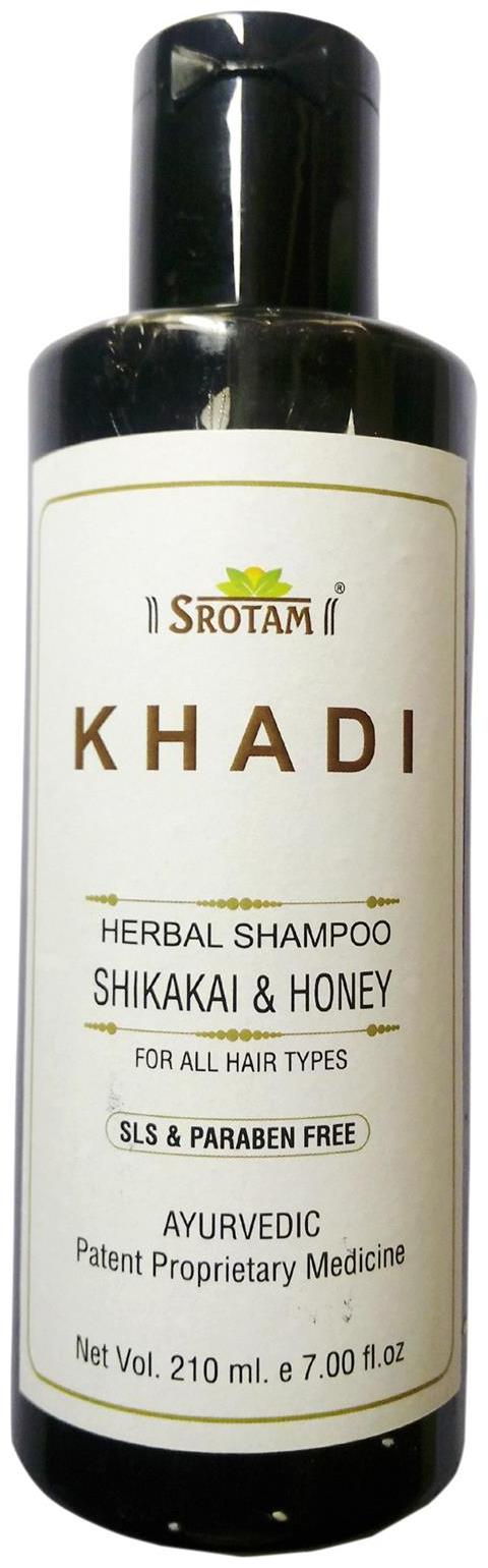 

Srotam Khadi Herbal Shikakai Honey Shampoo Sls Paraben Free 210 ml( Set Of 1 Bottles )