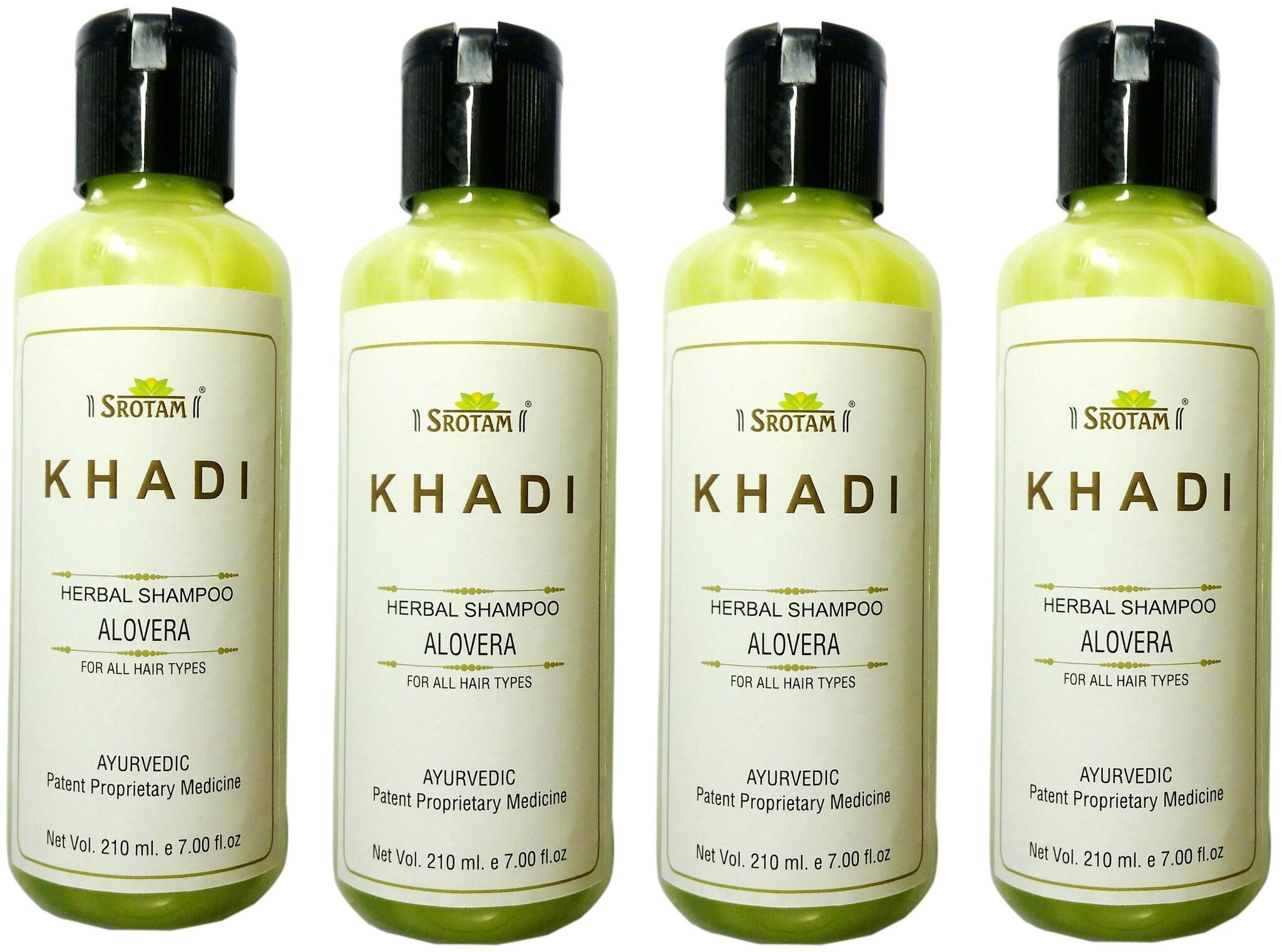 

Srotam Khadi Herbal Aloevera Shampoo- 210 ml ( Set Of 4 Bottles)