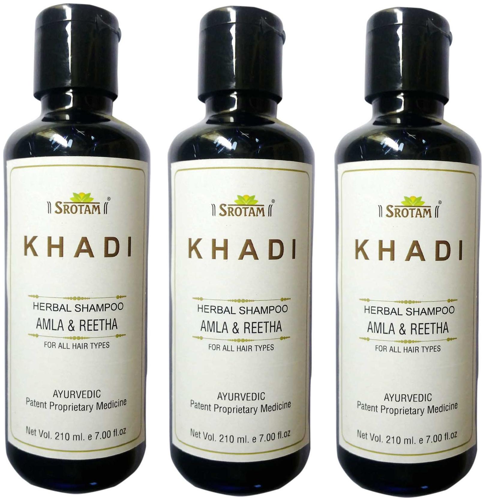 

Srotam Khadi Herbal A mla Reetha Shampoo 210 ml( Set Of 3 Bottles)