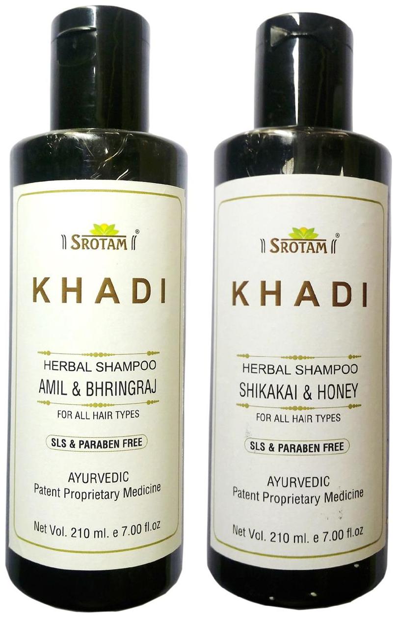 

Srotam Khadi Herbal Amil Bhringraj And Shikakai Honey Sls Paraben Free Shampoo 210 ml( Set Of 2 Bottles )