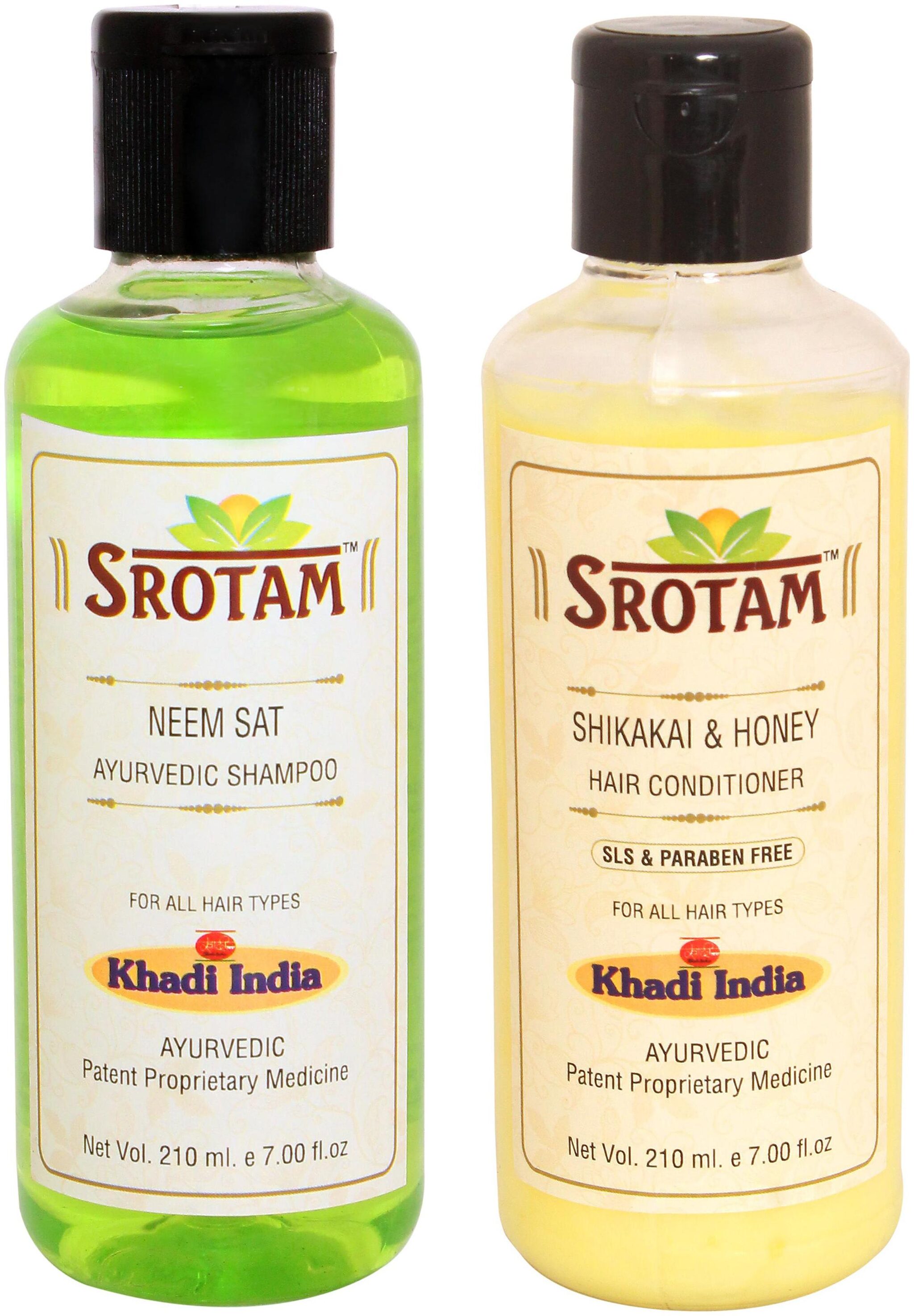 

Srotam Neem Sat Shampoo 210 ml Shikakai Honey Conditioner Sls-paraben Free 210 ml