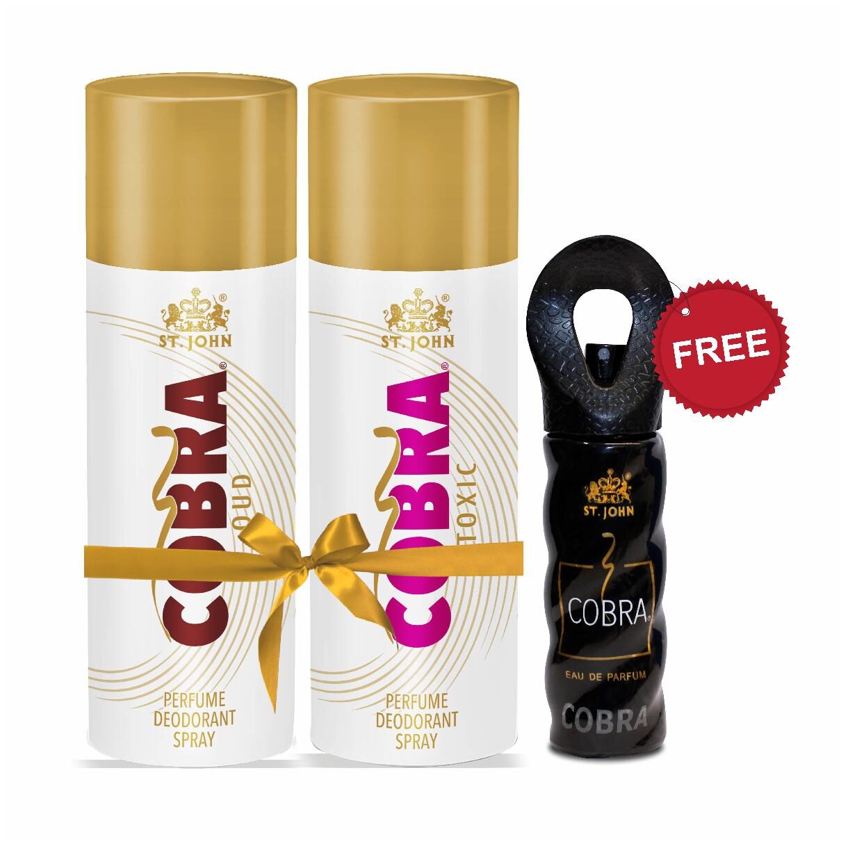 

ST-JOHN Cobra Deo TOXIC OUD 150 ml (Pack of 2) Free Cobra Perfume 15ml