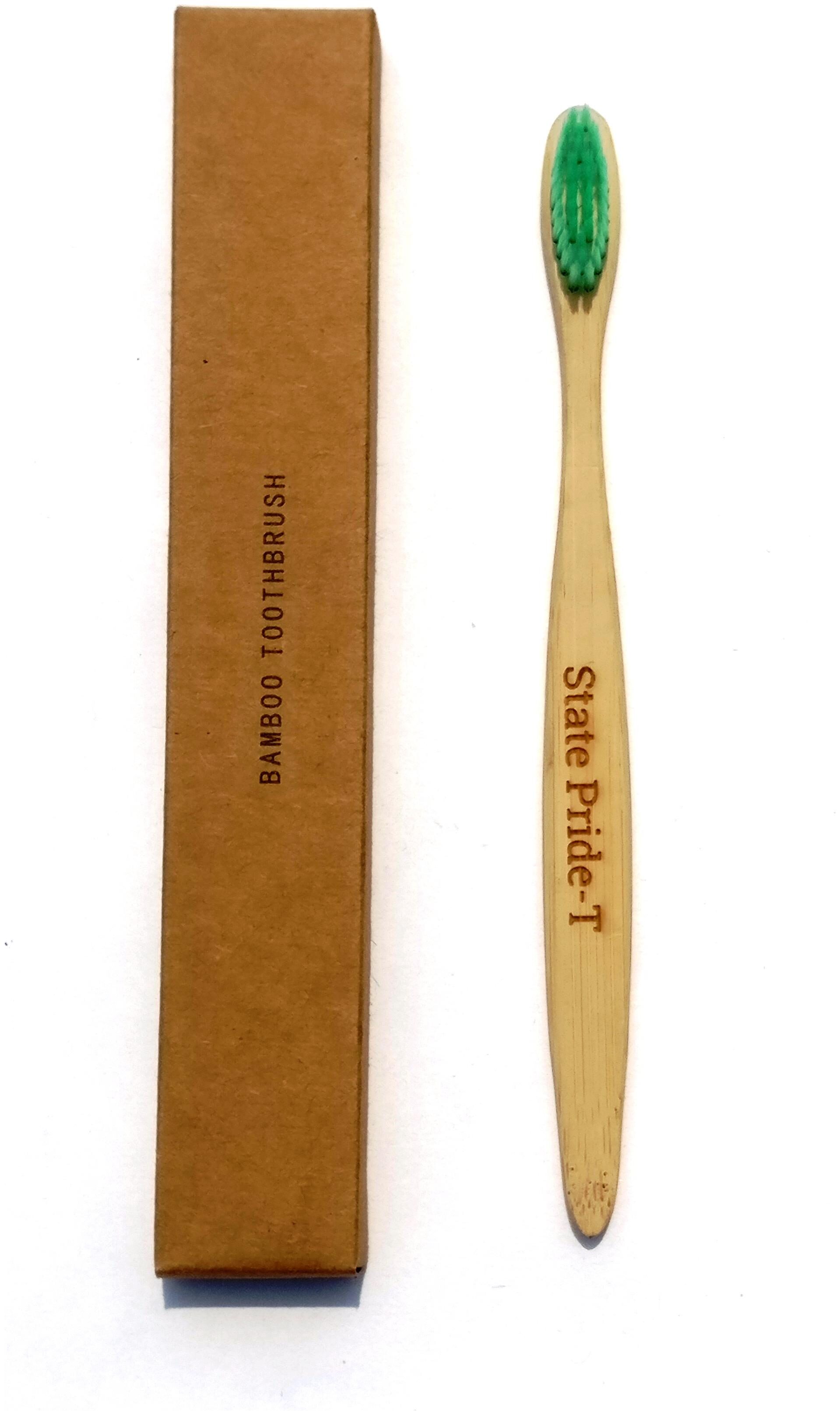 

State Pride -T Biodegradable Bamboo Toothbrush for Adults - Pack of 1