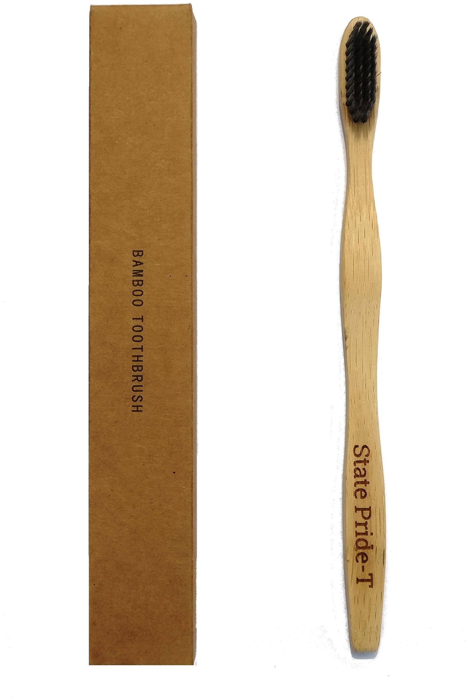 

State Pride -T Biodegradable Bamboo Toothbrush for Adults - Pack of 1