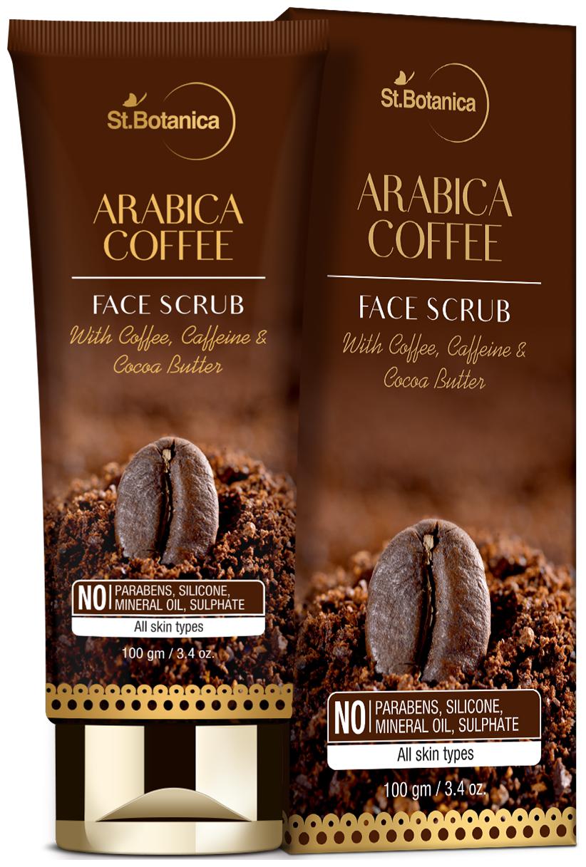 

StBotanica Arabica Coffee Face Scrub 100g With Coffee Caffeine And Cocoa Butter No SLS Paraben (Pack of 1)