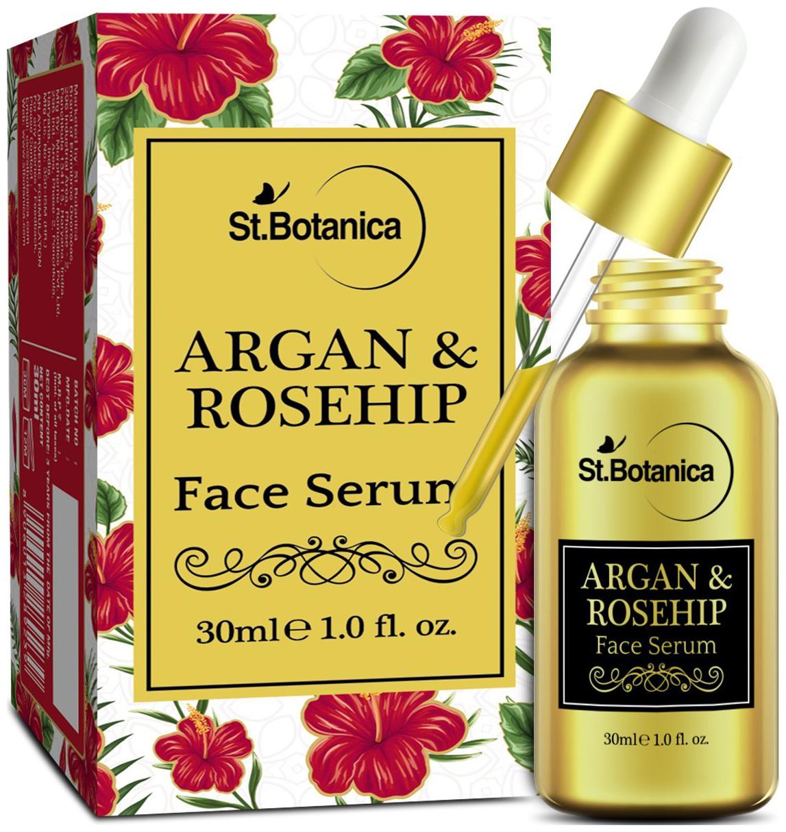 

StBotanica Argan Rosehip Face Serum - 30ml - For Anti Aging Anti Wrinkle