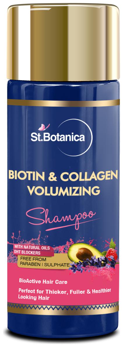 

StBotanica Biotin Collagen Volumizing Hair Shampoo - No Sulphate No Parabens No Silicon 50ml