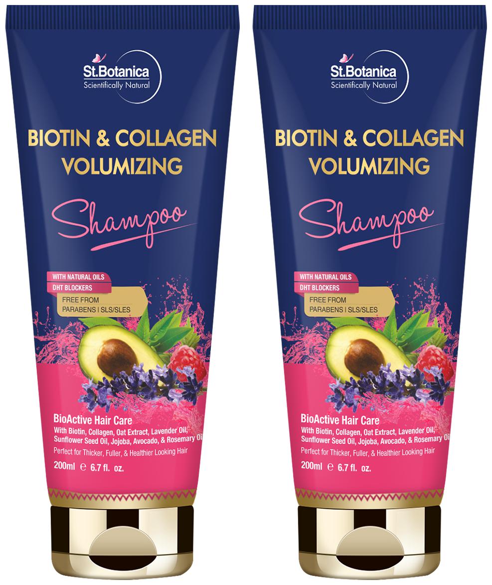 

StBotanica Biotin Collagen Volumizing Hair Shampoo 200 ml (Pack Of 2)