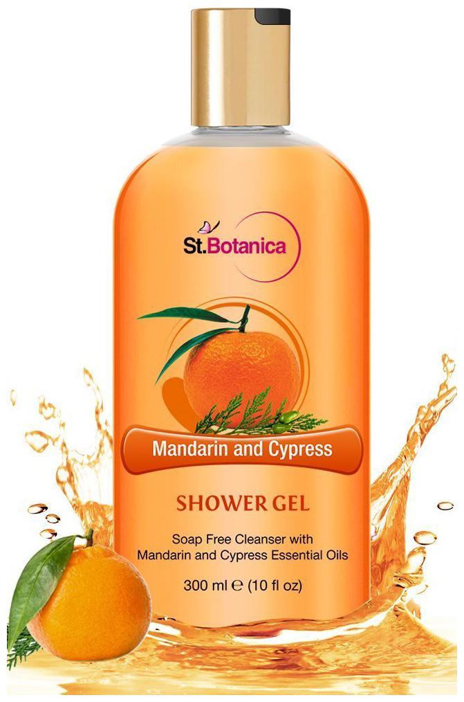 

StBotanica Mandarin Cypress Luxury Shower Gel - Mandarin Cypress Oils Body Wash - 300 ml