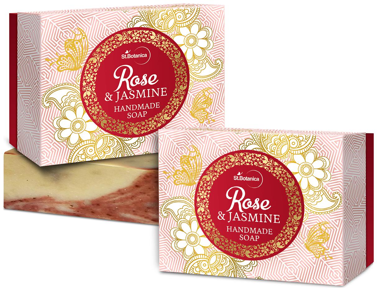 

StBotanica Rose Jasmine Handmade Luxury Soap 125 g (Pack Of 2)