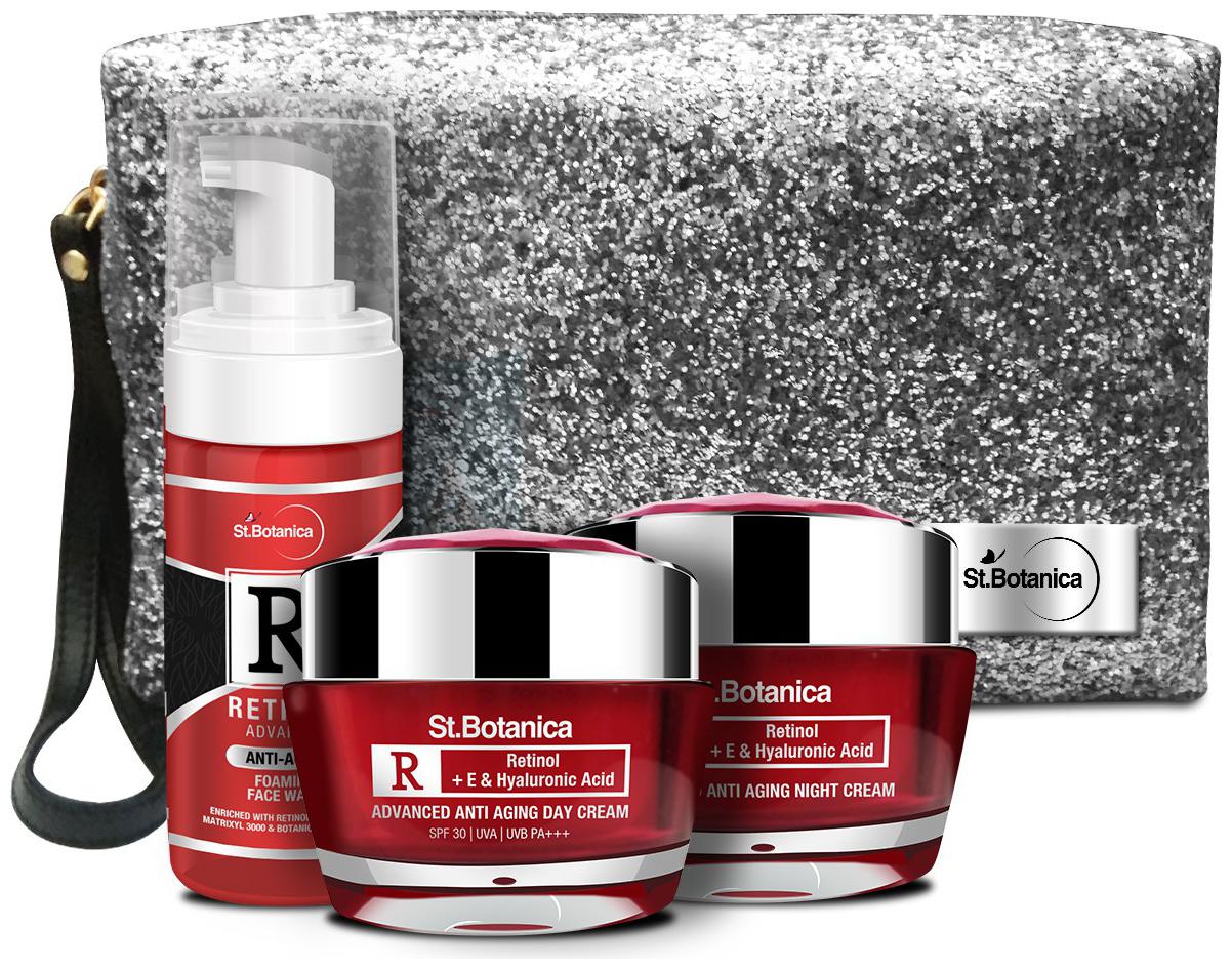 

StBotanica Youth Renewal Retinol Combo Foaming Face Wash - 120ml Anti Aging Night Cream 50g Anti-Aging Day Cream 50g Pack of 3