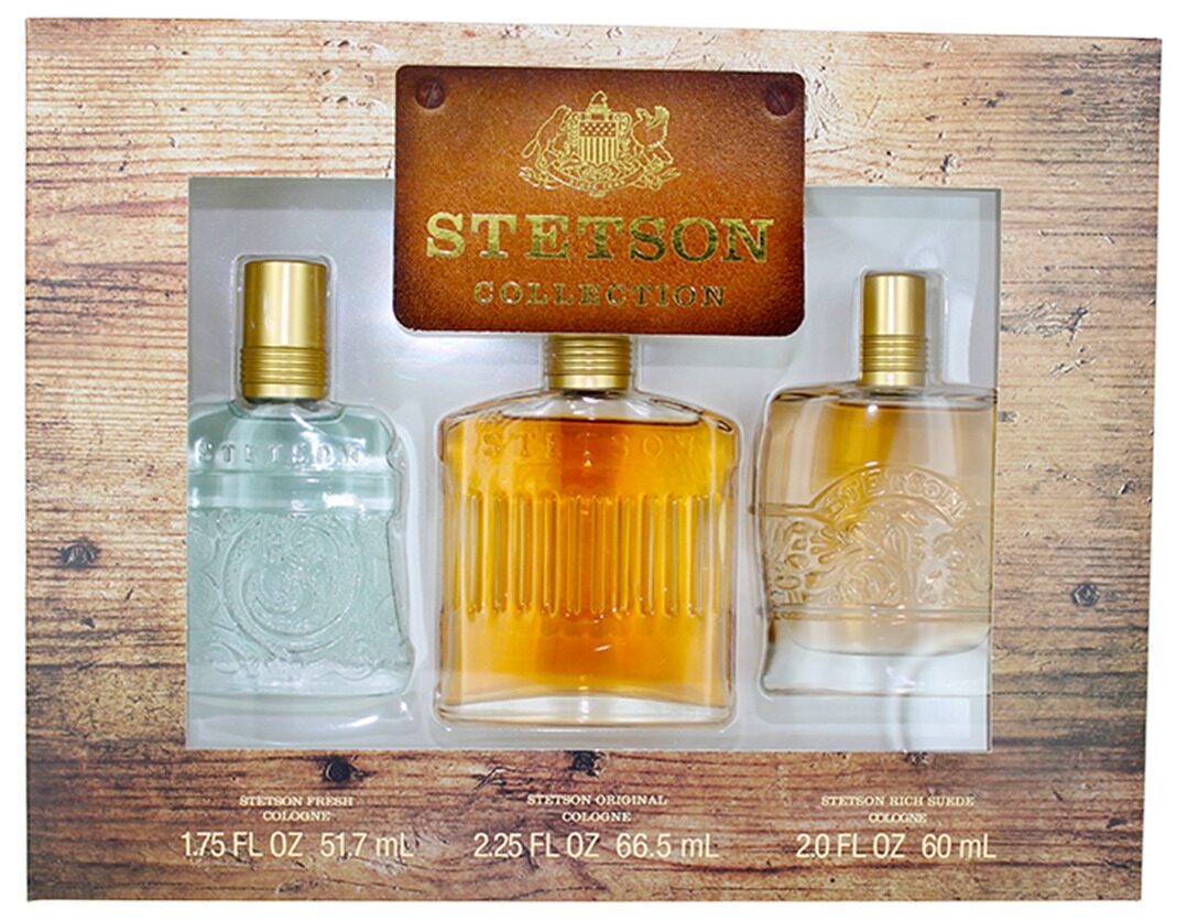 

Stetson Collection IV For Men Set Original 2 25oz Fresh 1 75oz Rich Suede 2o