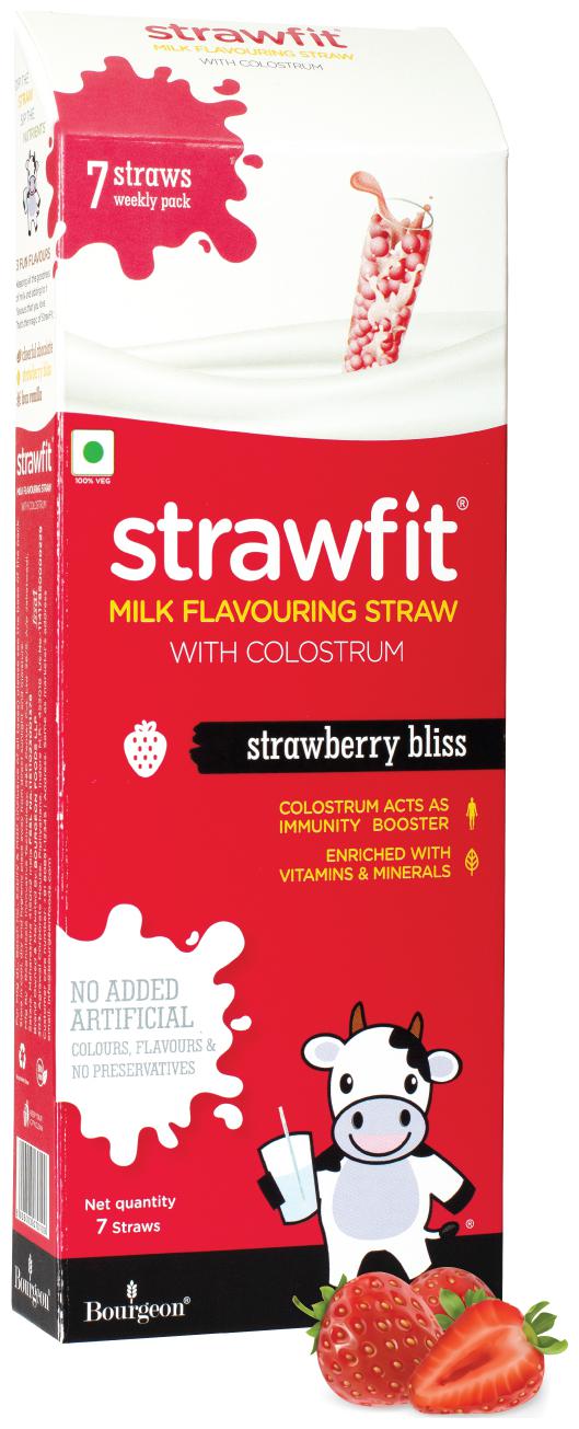 

Strawfit Milk Flavoring Straw With Colostrum 7 Strawberry Straws 60g (pack of 1)