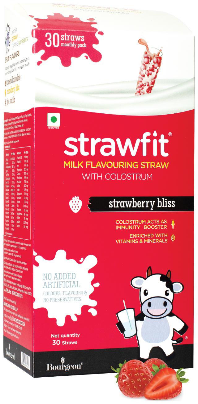 

Strawfit Milk Flavoring Straw With Colostrum 30 Strawberry Straws 200g (pack of 1)