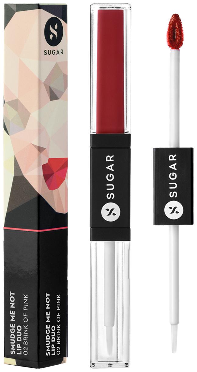 

SUGAR Cosmetics Smudge Me Not Lip Duo - 02 Brink of Pink (Plum Rose)-Lipstick 3 5ml