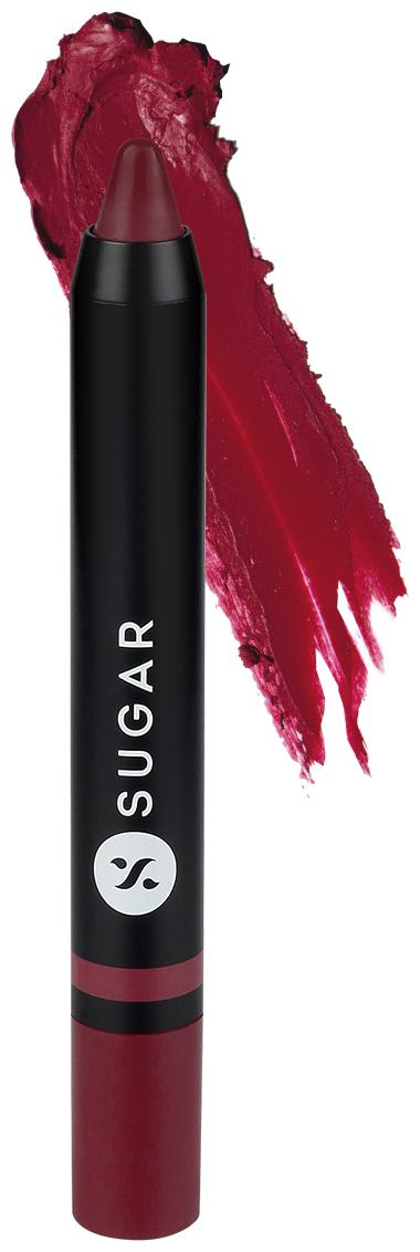 

SUGAR Cosmetics Plush Crush Creme Crayon Lipstick - 04 Red Rebel (Blue toned Red) 1 8 g