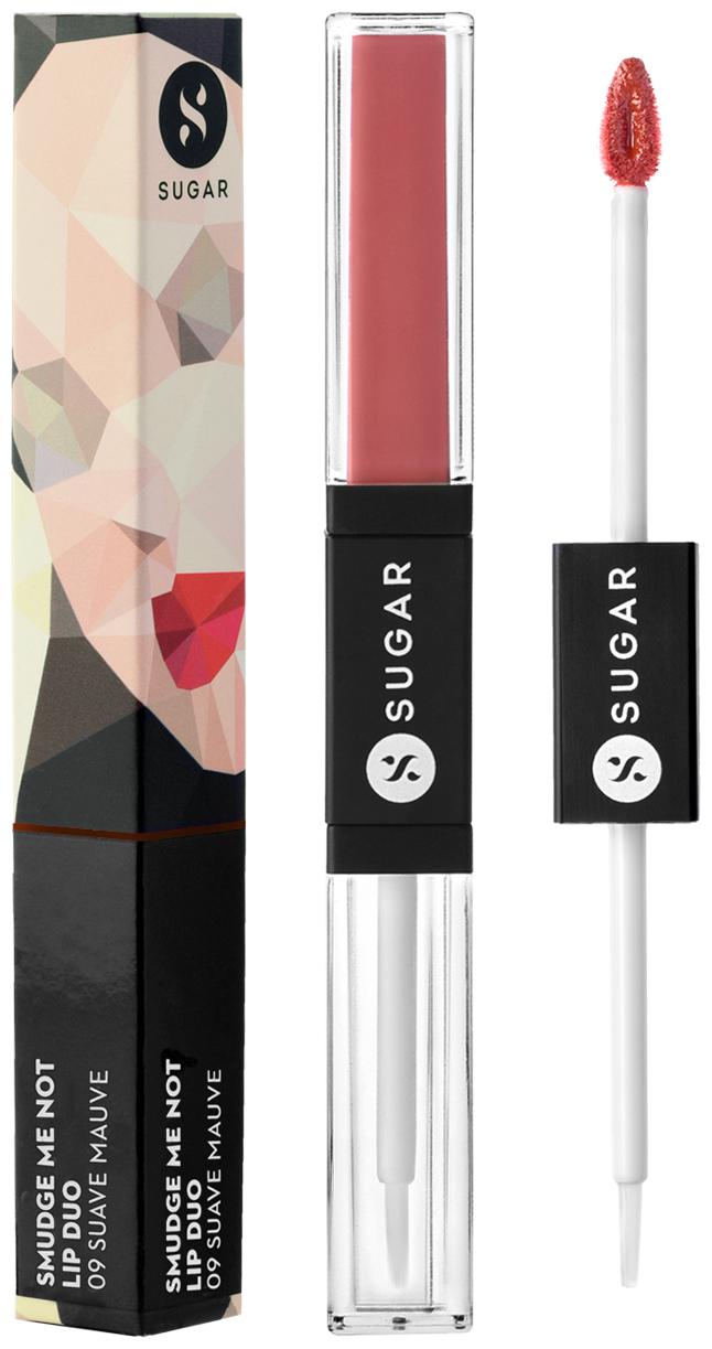 

SUGAR Cosmetics Smudge Me Not Lip Duo - 09 Suave Mauve (Mauve)-Lipstick 3 5ml