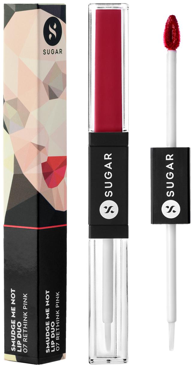 

SUGAR Cosmetics Smudge Me Not Lip Duo - 07 Rethink Pink (Fuchsia)-Lipstick 3 5ml