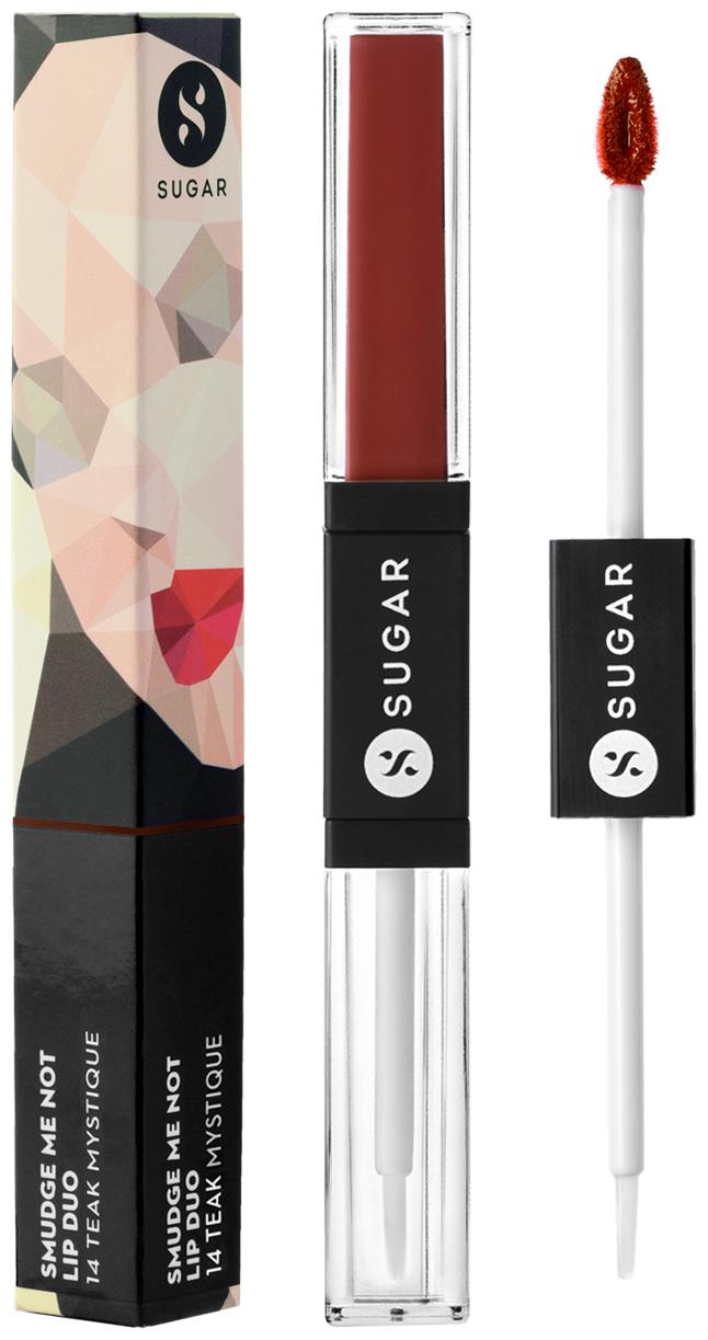 

SUGAR Cosmetics Smudge Me Not Lip Duo - 14 Teak Mystique (Warm Brown)-Lipstick 3 5ml