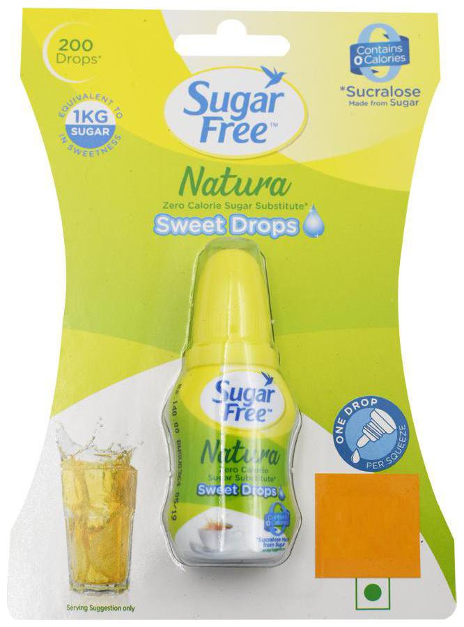 

Sugar free Zero Calorie Sweetener Sugar Substitute - Liquid Drops - Natura 10 ml