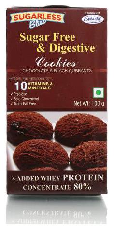

Sugarless Bliss Sugar Free Digestive Cookies Chocolate Blackcurrant 100 g
