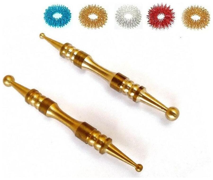 

Sujok Acupressure Probe Compact Brass Metal Diagnostic Jimmys Set of 2 Sujok Rings Set of 5 Compact Jimmy