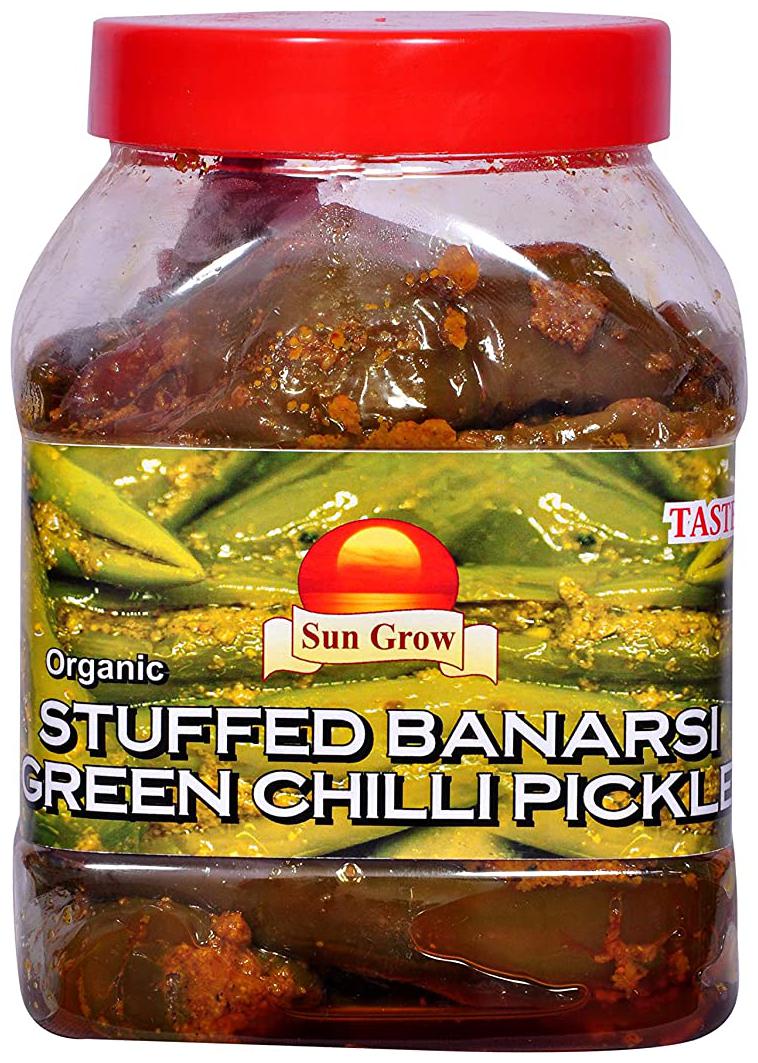 

Sun Grow Banarasi Green Chilli Pickle Achaar 1 kg (Pack of 1)
